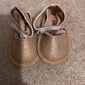 Bronze glitter baby girl shoes size 3
